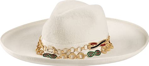 fake cowboy hat from gucci|white double chain cowboy hat.